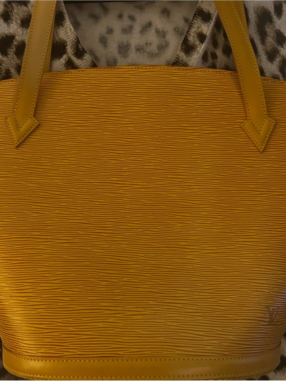 Louis Vuitton Epi Saint Jacques Yellow Shoulder  Bag Leather